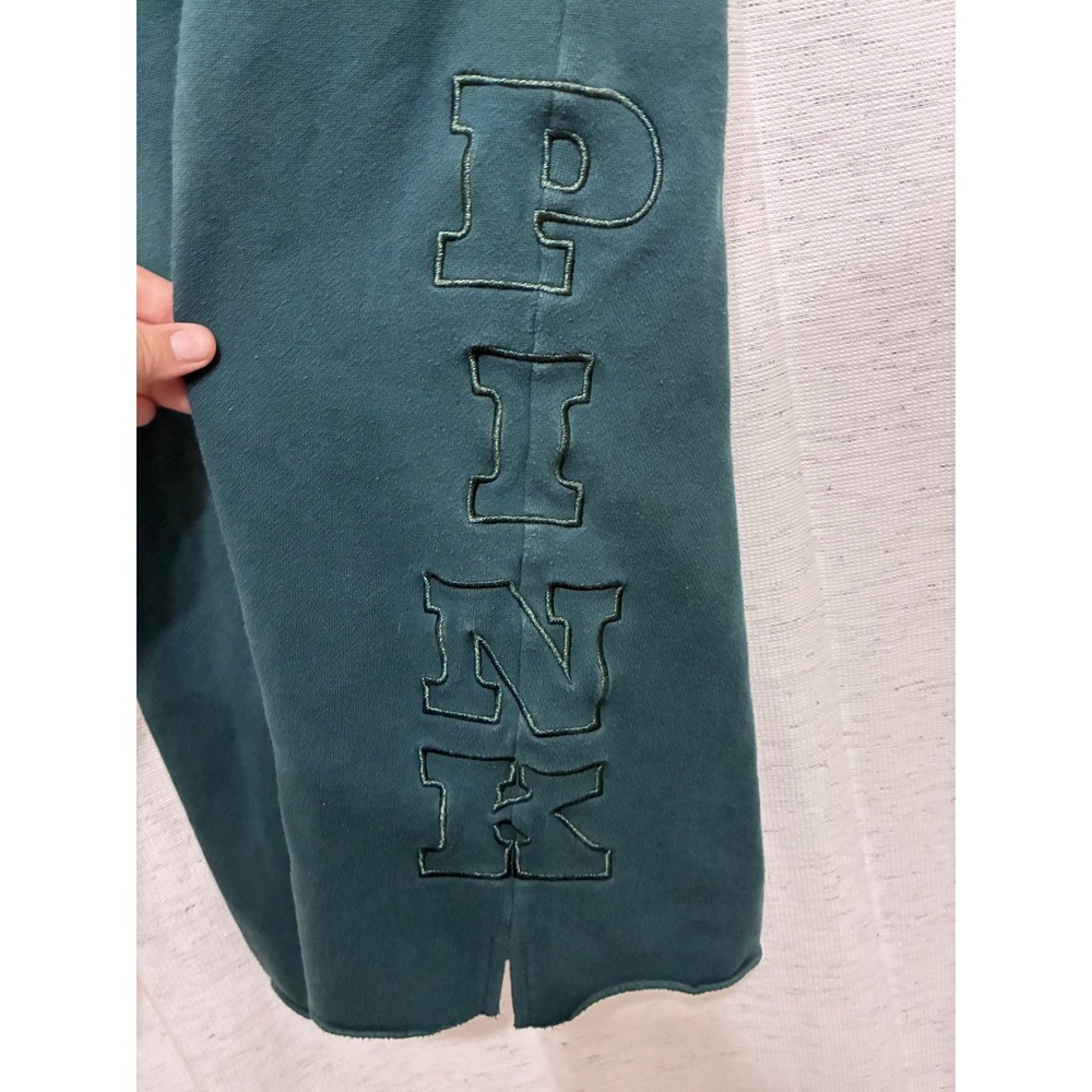 Victoria's Secret PINK Quarter Zip Sweatshirt and Wide Leg Sweatpants Set Green - Picture 4 of 11